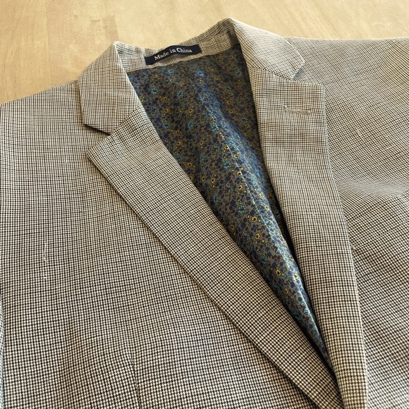 Original Penguin Wool Blend houndstooth Sport Coat - Picture 2 of 6